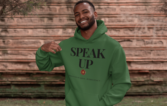 Speak Up Hoodie green/ orange/White